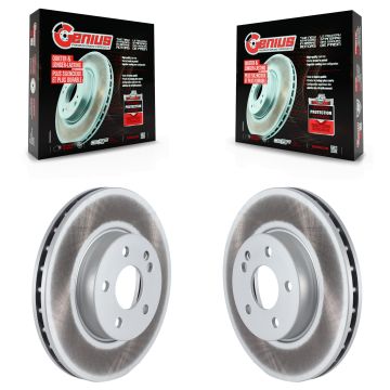 Front Coated Disc Brake Rotors Pair For 2016-2023 Mercedes-Benz Metris KG-101630