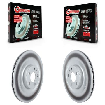 Rear Coated Disc Brake Rotors Pair For Volvo XC90 XC40 Recharge C40 KG-101644