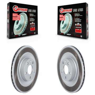 Rear Coated Disc Brake Rotors Pair For Volvo XC60 XC90 S60 V60 Cross Country V90 S90 KG-101645