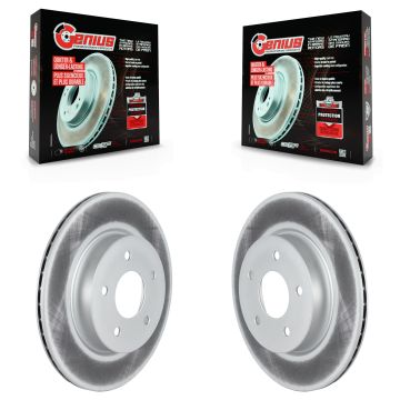 Rear Coated Disc Brake Rotors Pair For Nissan Rogue Qashqai Sport LEAF KG-101665