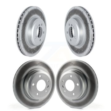 Front Rear Coated Disc Brake Rotors Kit For 2012 BMW 335i Convertible/Coupe KG-101674