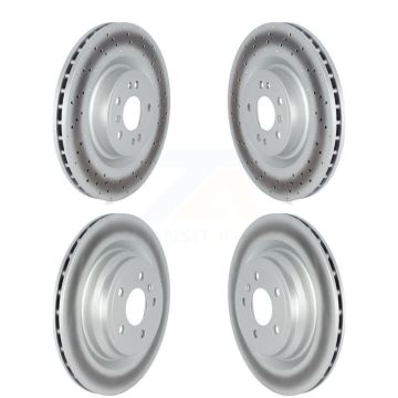 Front Rear Coated Disc Brake Rotor Kit For 2016-2017 Mercedes-Benz GLE400 With AMG Package KG-101690