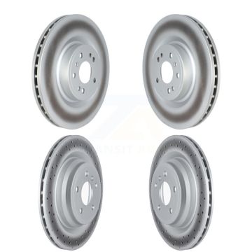 Front Rear Coated Disc Brake Rotor Kit For 2016-2017 Mercedes-Benz GLE400 With AMG Package KG-101691