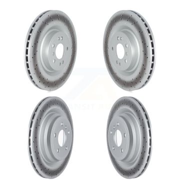 Front Rear Coated Disc Brake Rotor Kit For 2016-2017 Mercedes-Benz GLE400 With AMG Package KG-101692