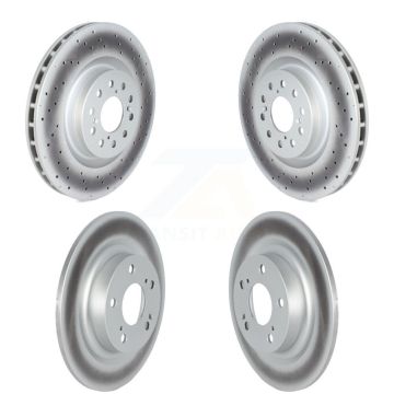 Front Rear Coated Disc Brake Rotors Kit For 2017-2020 Honda Civic Type R KG-101699