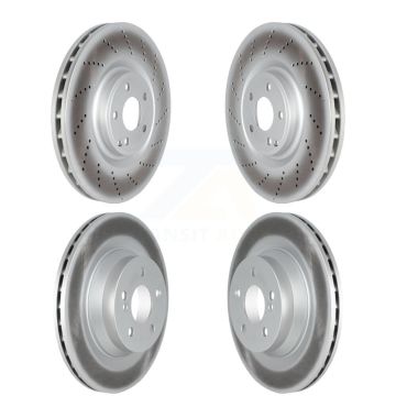 Front Rear Coated Disc Brake Rotors Kit For 2012-2018 Mercedes-Benz CLS550 KG-101708