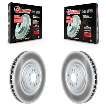 Front Coated Brake Rotor Pair For Mercedes-Benz ML350 GL350 GLE43 AMG GLS450 ML400 GLE63 S KG-101713