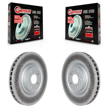 Front Coated Brake Rotor Pair For Mercedes-Benz ML350 GL350 GLE43 AMG GLS450 ML400 GLE63 S KG-101715