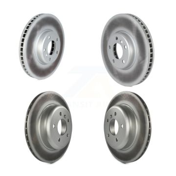 Front Rear Coated Disc Brake Rotors And Hub Assembly Kit For BMW 535i 528i KG-101723