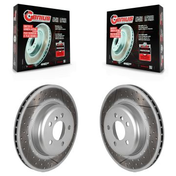 Rear Coat Brake Rotor Pair For BMW 328i xDrive 330i 335i 428i 340i 435i 430i Gran Coupe GT KG-101726
