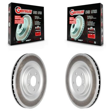 Rear Coated Brake Rotor Pair For Audi Q7 Q8 e-tron Quattro SQ8 Sportback SQ7 A8 S S6 S8 S7 KG-101731