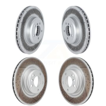 Front Rear Coated Disc Brake Rotors Kit For 2018-2020 BMW M240i xDrive KG-101742