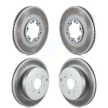 Front Rear Coated Disc Brake Rotors Kit For 2004 Nissan Pathfinder From 08 04 KG-101752