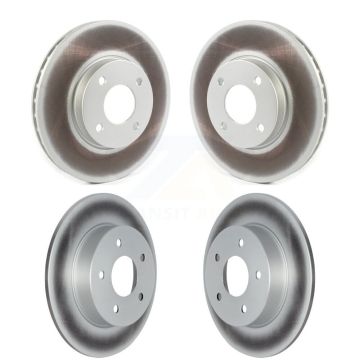 Front Rear Coated Disc Brake Rotors Kit For 2021-2023 Nissan Kicks S KG-101758