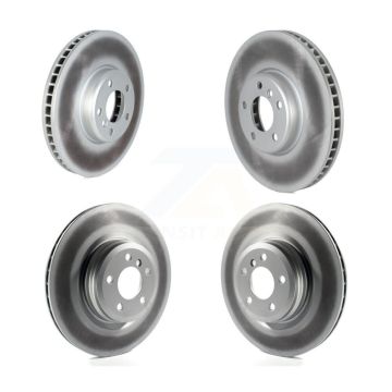 Front Rear Coated Disc Brake Rotors And Hub Assembly Kit For 2013 BMW ActiveHybrid 7 KG-101766