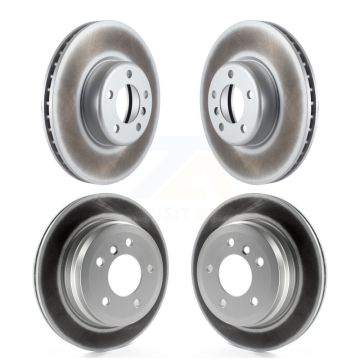 Front Rear Coated Disc Brake Rotors Kit For 2013 BMW 328i With 340mm Diameter Rotor KG-101768