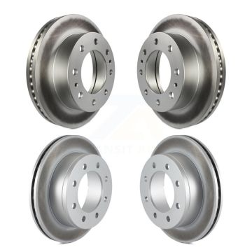 Front Rear Coat Brake Rotors Kit For 2010-2011 Chevrolet Express 4500 3.20" Overall Height KG-101770