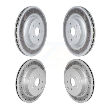 Front Rear Coated Disc Brake Rotors Kit For 2018-2020 Subaru WRX STI KG-101775