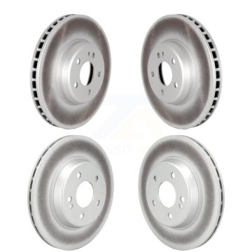 Front Rear Coated Brake Rotors Kit For 2018-2019 Mercedes-Benz E300 Without Sport Package KG-101780