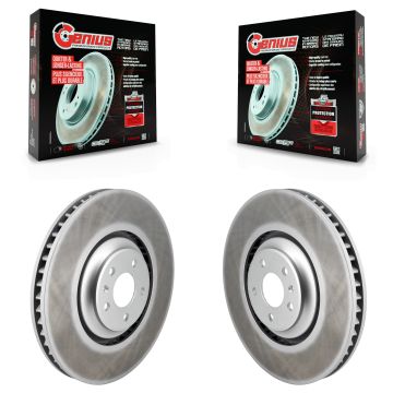 Front Coated Disc Brake Rotors Pair For Audi SQ5 A8 Quattro KG-101790