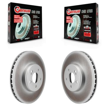 Front Coated Disc Brake Rotors Pair For Mercedes-Benz GLC300 C300 C400 C350e KG-101791