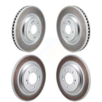 Front Rear Coated Brake Rotor Kit For 19-20 Hyundai Veloster N Without Performance Package KG-101813