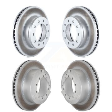Front Rear Coat Brake Rotors Kit For Ford F-450 Super Duty F-550 International CF500 CF600 KG-101817
