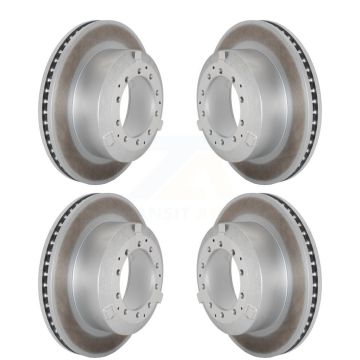 Front Rear Coated Brake Rotor Kit For International TerraStar IC Corporation AE School Bus KG-101819