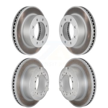 Front Rear Coat Disc Brake Rotor Kit For 2005-2009 Ford F-450 Super Duty With 8 Lug Wheels KG-101820