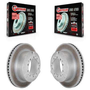 Rear Coated Brake Rotor Pair For Ford F-350 Super Duty F-450 F-550 International TerraStar KG-101832