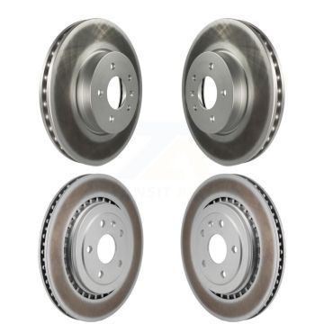 Front Rear Coated Disc Brake Rotors Kit For Cadillac ATS V KG-101836