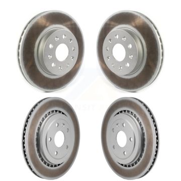 Front Rear Coated Disc Brake Rotors Kit For 2016 Chevrolet Camaro SS with 3.6L KG-101840