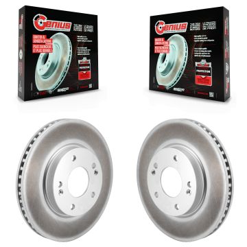 Front Coated Disc Brake Rotors Pair For Hyundai Elantra KG-101855