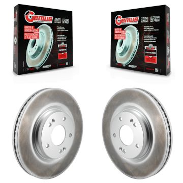 Front Coated Disc Brake Rotors Pair For Hyundai Elantra Sonata Kia K5 KG-101856
