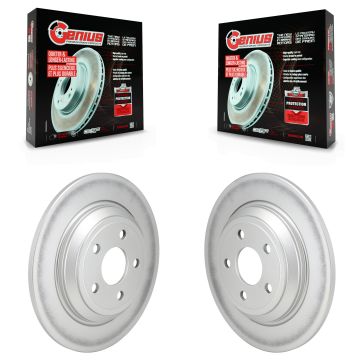Rear Coated Disc Brake Rotors Pair For Ford Escape Bronco Sport Focus Lincoln Corsair KG-101866