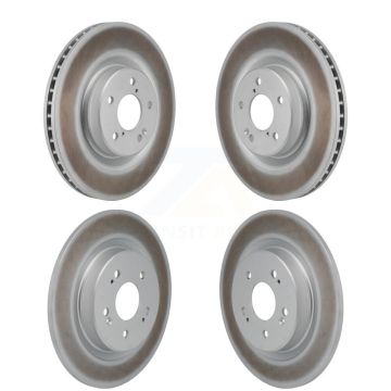 Front Rear Coated Disc Brake Rotors Kit For 2022-2023 Acura MDX 3.5L KG-101890
