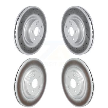Front Rear Coat Brake Rotors Kit For 17 Mercedes-Benz E400 With 344mm Diameter Rotor KG-101900