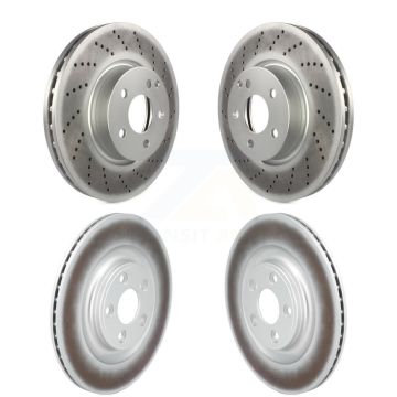 Front Rear Coat Brake Rotors Kit For 17 Mercedes-Benz E400 With 322mm Diameter Rotor KG-101902