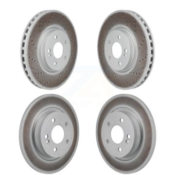 Front Rear Coated Disc Brake Rotors Kit For 2019-2022 Mercedes-Benz A220 With AMG Package KG-101905