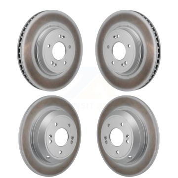 Front Rear Coated Disc Brake Rotors Kit For Genesis G70 Kia Stinger KG-101907
