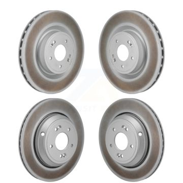 Front Rear Coated Brake Rotor Kit For 2022 Genesis G70 3.3L With 330mm Diameter KG-101909