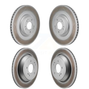 Front Rear Coated Disc Brake Rotors Kit For Hyundai Equus Kia K900 KG-101910