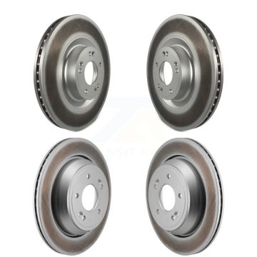 Front Rear Coated Disc Brake Rotors Kit For 2011 Hyundai Equus KG-101911