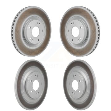 Front Rear Coated Disc Brake Rotors Kit For 2022-2023 Hyundai Santa Cruz KG-101916