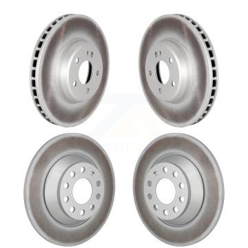 Front Rear Coated Brake Rotors Kit For 2015-2021 Mercedes-Benz C300 Without Sport Package KG-101921