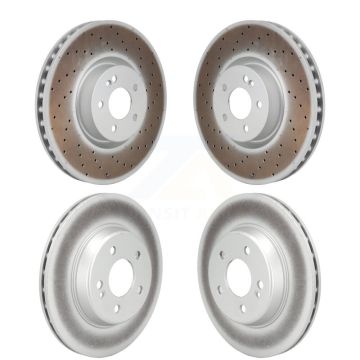 Front Rear Coated Disc Brake Rotors Kit For Mercedes-Benz E300 E350 KG-101923