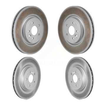 Front Rear Coated Disc Brake Rotors Kit For 2016-2018 Jaguar XF 2.0L KG-101926