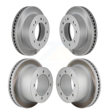 Front Rear Coat Disc Brake Rotors Kit For 2020-2024 GMC Sierra 3500 HD Chevrolet Silverado KG-101934