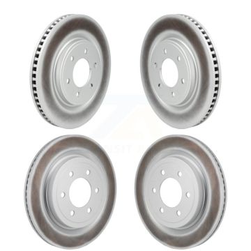 Front Rear Coated Disc Brake Rotors Kit For 2022-2023 Ford F-150 Lightning KG-101941
