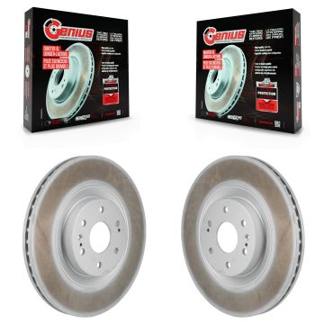 Front Coated Brake Rotor Pair For GMC Sierra 1500 Chevrolet Silverado Limited Cadillac LTD KG-101952